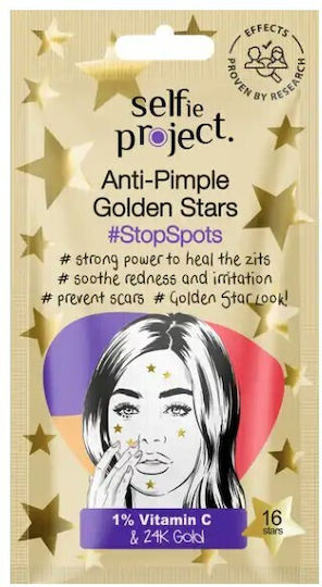 Selfie Project Golden Face Beauty Mask for Pimples with Niacinamide 16 Pieces