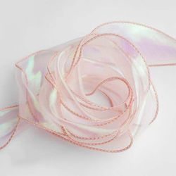 4cm X 9m Champagne Pink Symphony Fishtail Νήμα Λουλούδι Κέικ Ψησίματος Συσκευασία Κορδέλα Δαντέλα Διακοσμητικός Ιστός