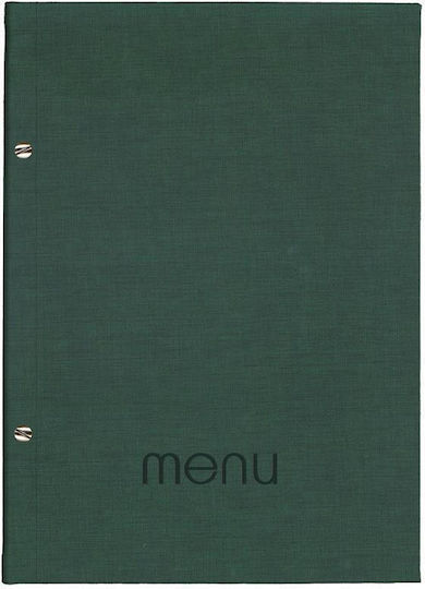 Next Restaurant Menu PU Nomads Green 24x32cm 10 Sleeves Screws