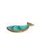 Marine Business Serving Platter made of Porcelain Turquoise