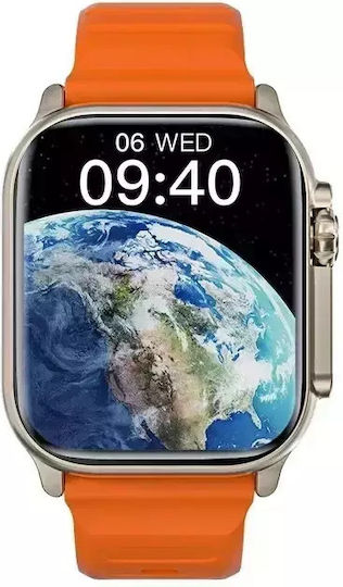 T900 Ultra Smartwatch με Παλμογράφο (Πορτοκαλί)