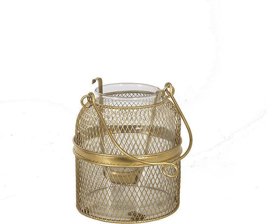 Zaros Laterne Metallisch Gold 15cm 1Stück