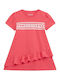 Children's Dress Short Sleeve Fuchsia
