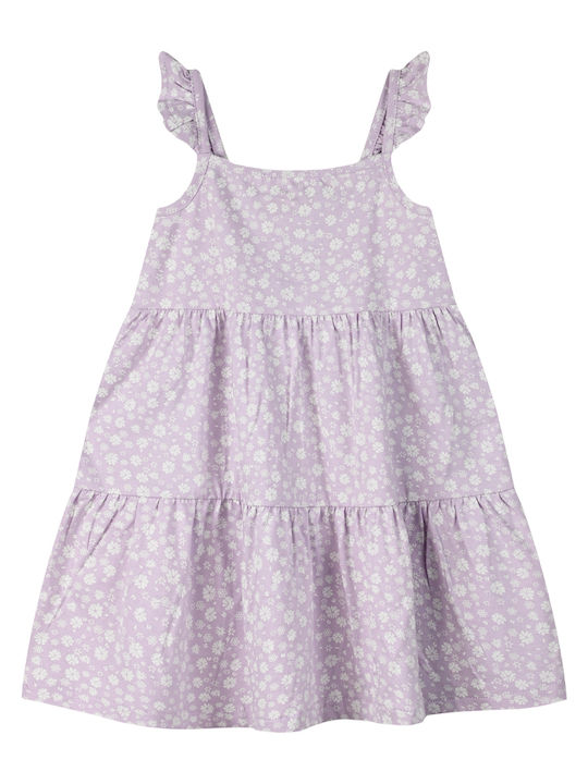 Energiers Children's Dress Sleeveless Floral Lilac