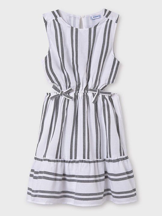 Mayoral Kinderkleid Ärmellos Gestreift Black