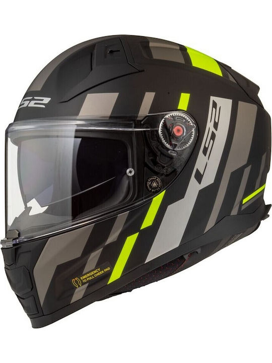 LS2 FF811 Vector II Tron Matt Black Fluo Κράνος...