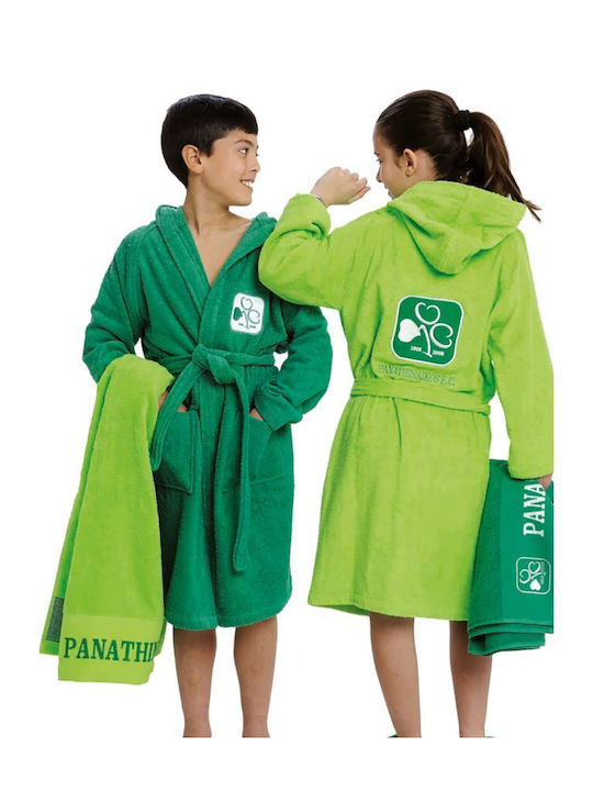 Palamaiki Kids Hooded Bathrobe Panathinaikos Lettuce