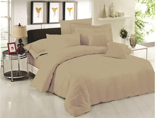 Chios Hellas Set Bettbezug 160x240cm Einzel mit Kissenbezug Beige 35228MZ