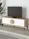 Телевизионно Мебелче Gora Sapphire Oak - Бяло Д140xДл35.6xВ51см