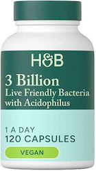 Holland & Barrett 3 Billion Live Friendly Bacteria with Acidophilus 120 κάψουλες Holland & Barrett 3 Billion Live Friendly Bacteria with Acidophilus 120 κάψουλες