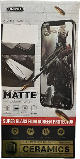 Ceramică Adeziv complet Mat Full Face Tempered Glass Negru (Redmi Note 12 Pro)