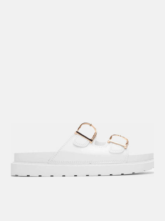 Luigi Women's Flat Sandals Flatforms in White C...