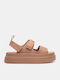 Sandale Casual Damă Flatforme Maro