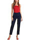 Damen Stoff Hose Blau