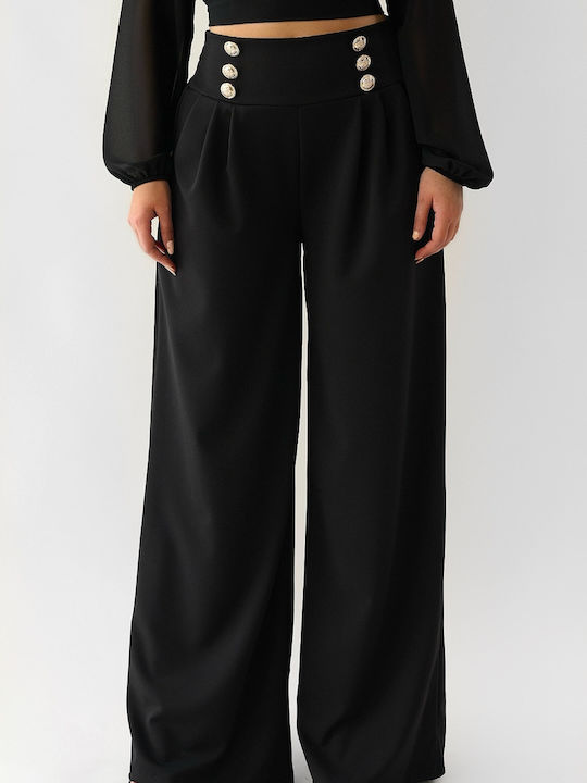 DOT Women's Fabric Trousers Black