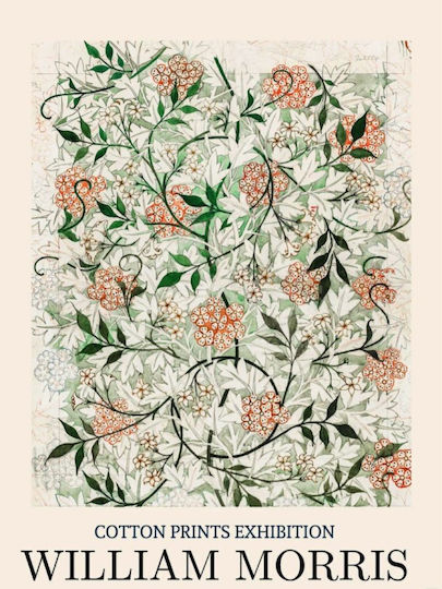 William Morris „Jasmine“ Leinwanddruck 40*60 cm Nur Leinwand