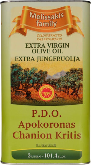 Melissakis Εξαιρετικό Παρθένο Ελαιόλαδο 3lt σε Μεταλλικό Δοχείο