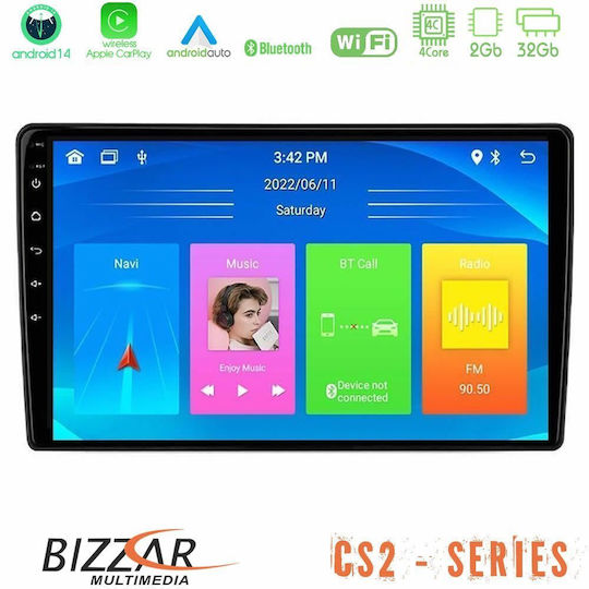 Bizzar Car Audio System for Alfa Romeo Brera / Spider 2004-2011 (Bluetooth/USB/AUX/WiFi/GPS/Apple-Carplay/Android-Auto) with Touch Screen 9"