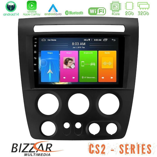 Bizzar Ηχοσύστημα Αυτοκινήτου Hummer H3 2005-2009 (Bluetooth/USB/AUX/WiFi/GPS/Apple-Carplay/Android-Auto) με Οθόνη Αφής 9"