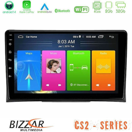 Bizzar Ηχοσύστημα Αυτοκινήτου για Volkswagen Transporter / Golf 2003-2015 (Bluetooth/USB/AUX/WiFi/GPS/Apple-Carplay/Android-Auto) με Οθόνη Αφής 9"