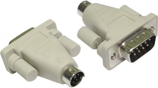 Μετατροπέας PS/2 male σε Serial male Γκρι 1τμχ S7-395029