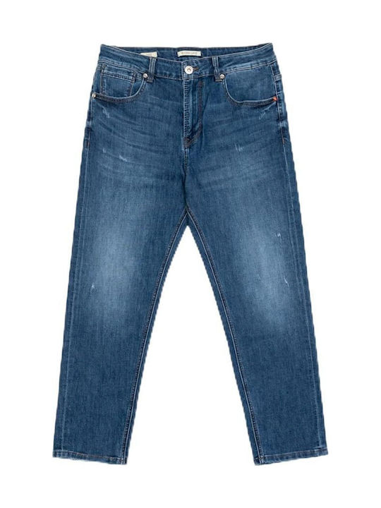 Men's Jeans Pants Elastic Blue