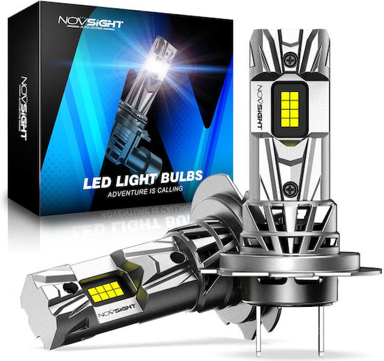 NovSight Lamps Car & Motorcycle H7 LED 6500K Cold White 12-24V 70W 2pcs