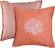 Marine Business Waterproof Embroidered Cushion Filling Aruba Coral Set of 2 Pieces
