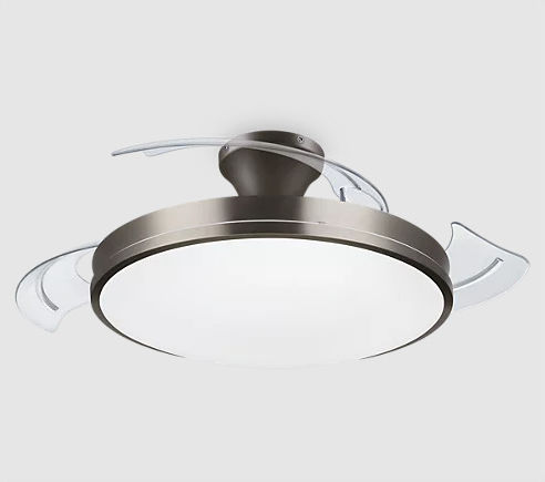 Philips Atlas Ανεμιστήρας Οροφής 48.5cm με Φως Διάφανος / Ασημί
