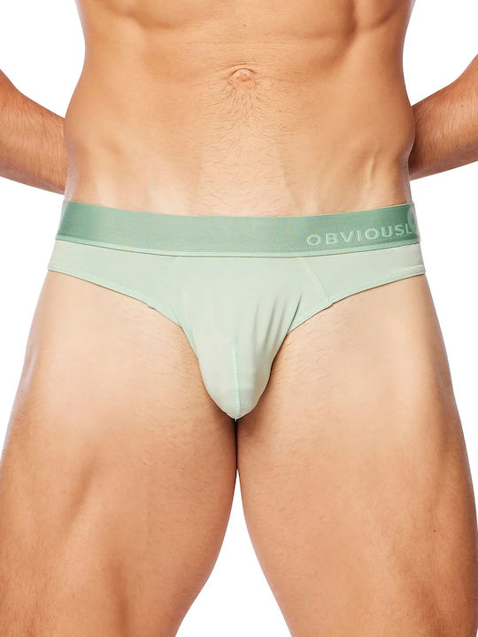 Herren Slips Mint Green mit Mustern 1Packung