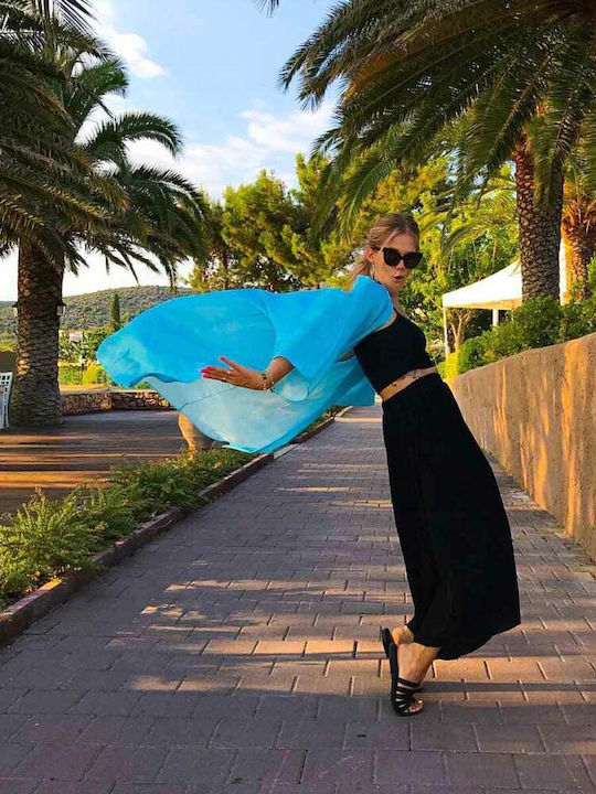 Γυναικείο Καφτάνι Light Blue 65% Βισκοζη