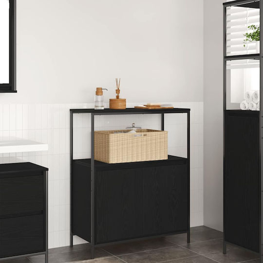 vidaXL Cabinet de baie L76.5xA35xÎ95cm Negru