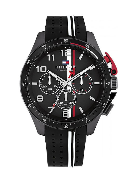 Tommy Hilfiger Bank Herrenuhr Chronograph Batte...