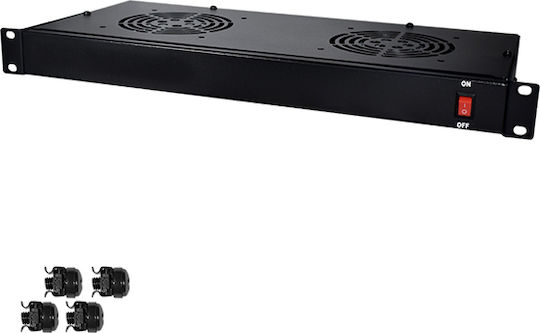 Target F-2wrm-1u Rackmount Ventilation Unit 19” 2 Fans 120 X 120 Mm 1u