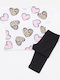 Kinder-Set mit Leggings Sommer 2Stück White Heart