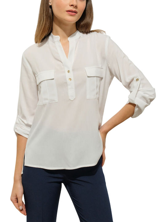 Enzzo Women's Blouse White