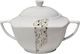 Weiße Porzellan-Suppenterrine 34x24x21cm Aslanis Home 4120035