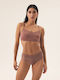 Polly 2 Βαμβακερά High Waist Women's Slip 2Pack Seamless with Lace Mocha