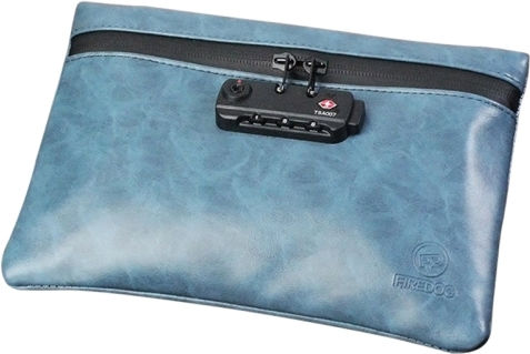 Firedog Tobacco Pouch With Snap Closure 18x15cm Ink Blue