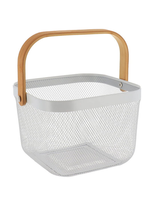 Atmosphera Storage Basket White 24x24x17.5cm 1pcs