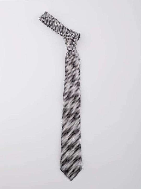 Diego Conte Men's Tie Printed BLACK/SILVER/BROWN