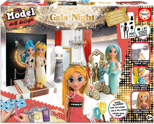 Educa Meșteșuguri pentru copii My Model Doll Design pentru copii de 3+ ani+ ani