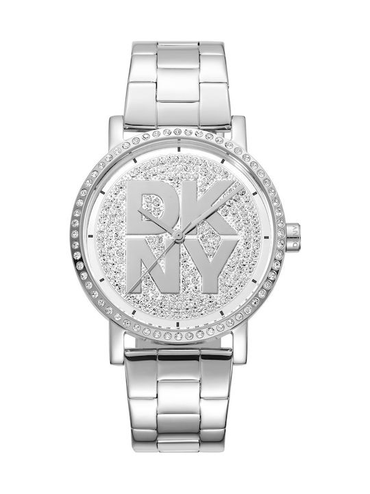 DKNY Soho Womens Watch 36mm Chronograph Battery Silver DKNY Soho Womens Watch 36mm Chronograph Battery Silver