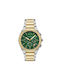 Fossil Damenuhr 42mm Chronograph Batterie mit Gold Metallisch Armband