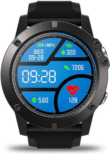 Zeblaze Vibe 3 Pro 50mm Smartwatch με Παλμογράφο (Μαύρο)