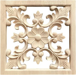 Lemn Sculptat Solid 15x15cm Dhw-626