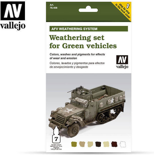 Система за състаряване AFV Vallejo 6x8ml+1 Комплект за състаряване на въздухоплавателни средства