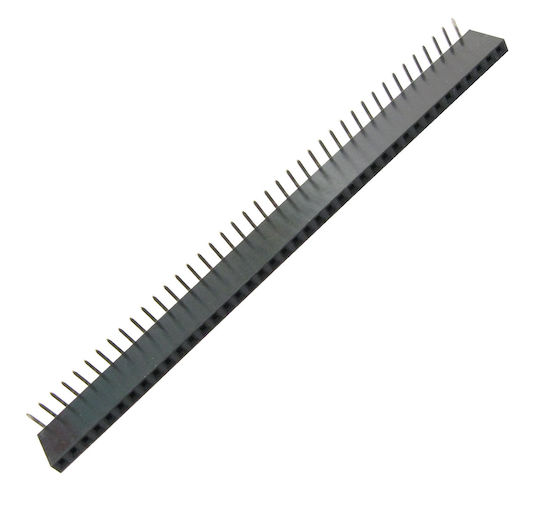 Ακιδοσειρά 1x40 Pin Γωνιακή Θηλυκή 40 Pin Angled 90° Single Row Female Header 2.54mm Spacing