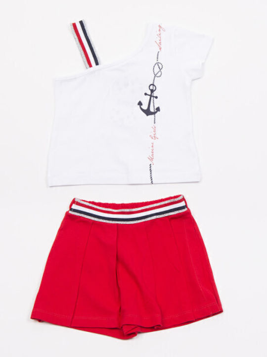Trax Kids Set with Red Shorts 2 Pieces