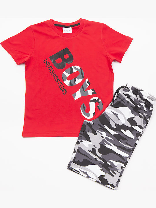 Kinder-Set mit Shorts Sommer 2Stück Red